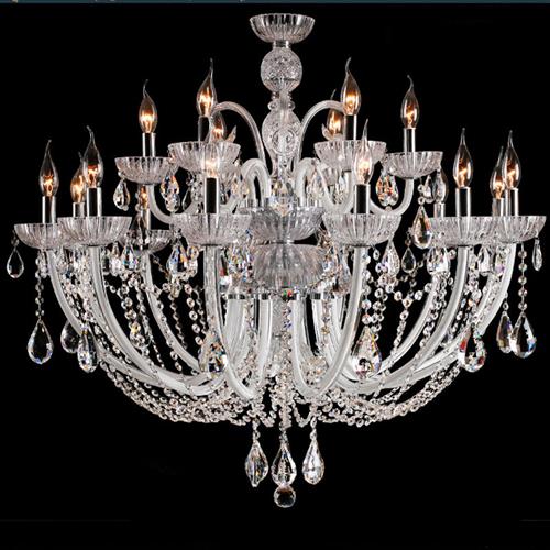 美式水晶吊灯创意客厅灯简欧卧室餐厅灯具欧式大气别墅LED蜡烛灯