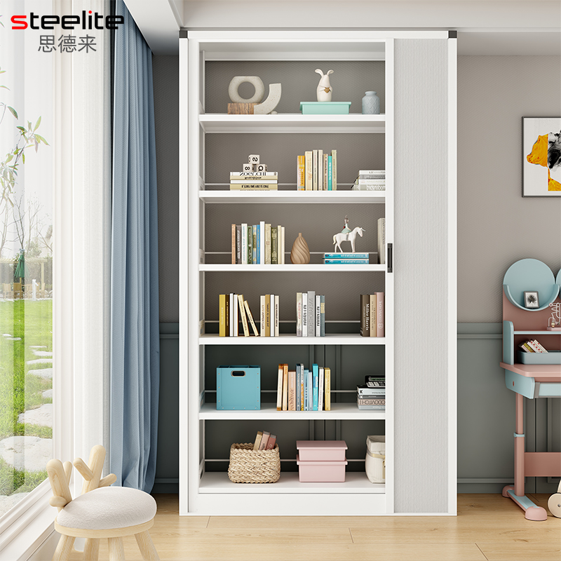 速发钢拉卷架蜂巢制门家用书帘门书柜落地防尘门折叠伸缩门加厚