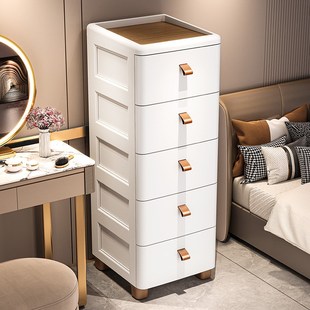 速发极窄床头柜小型夹子塑料简缝置物架沙发迷你边柜收纳柜约边几