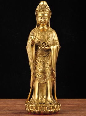 速发全铜佛海观世音菩萨站像铜观用南像家音供奉用品