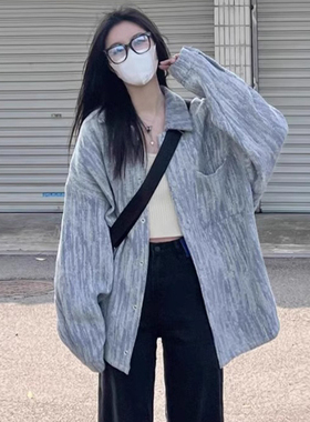 速发牛仔外套春季新0252款设计感小众宽松外搭叠穿上衣