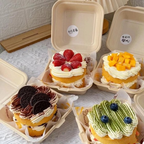 可降解方形加厚一次性甜品打包盒