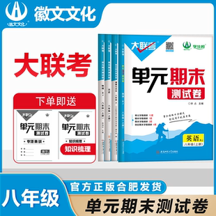 期末测试卷 徽文文化最新 出品 2025徽文文化 社正版 单元 安徽合肥出版 直发 大联考八年级上