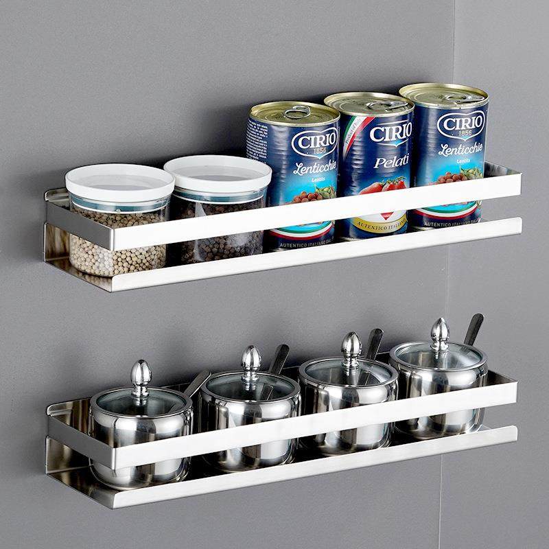 304不锈钢浴室厨房置物架壁挂免打孔调味架调料架多用收纳架子,厨房/烹饪用具,厨房墙壁置物架/厨房墙壁挂架,淘宝优惠券,粉丝福利购,淘宝优惠卷