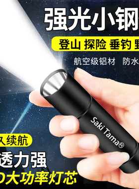 强光LED小手电筒超亮远射可充电迷你便携学生宿舍家用户外照明灯