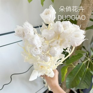 云南永生花厂家直销多头玫瑰永生花折射泡泡玫瑰干花天然真花家居