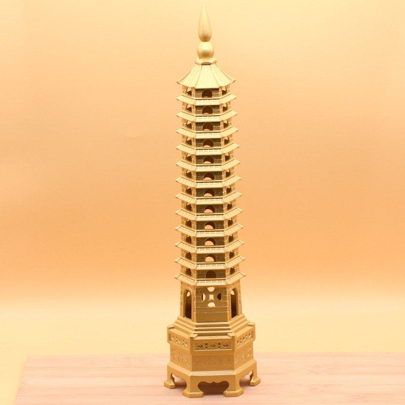 黄铜文昌塔摆件十三层塔书桌摆件九层摆件学生金榜题名书桌办公室,家居饰品,桌面摆件,淘宝优惠券,粉丝福利购,淘宝优惠卷