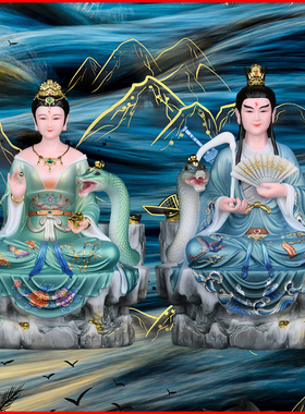 常家太爷常太奶常天龙常天霸摆件