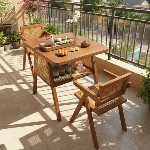 实木茶桌茶台一体桌子闲鱼二手家具旧货市场入口藤编泡茶桌椅组合