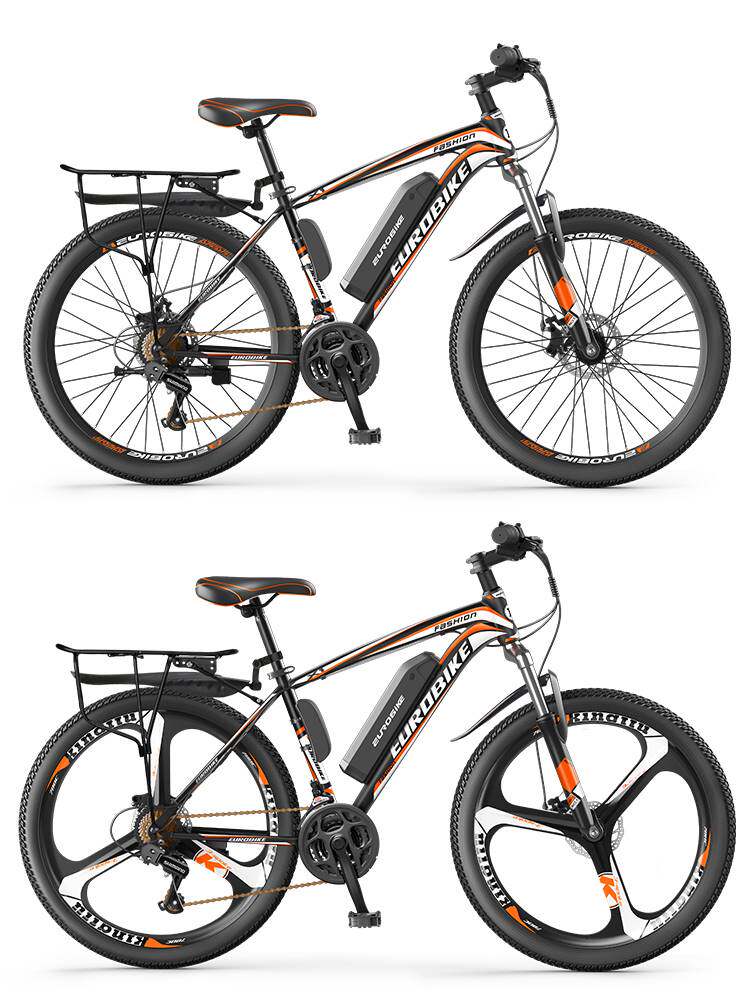 欧拜克26寸铝合金锂电电动自行车21速碟刹越野双碟刹电动山地车