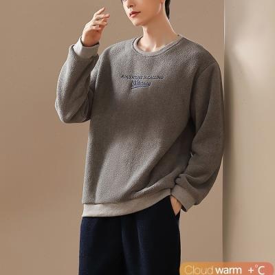 珊瑚绒睡衣男士冬季加厚加绒男款法兰绒秋冬款套头2024新款家居服