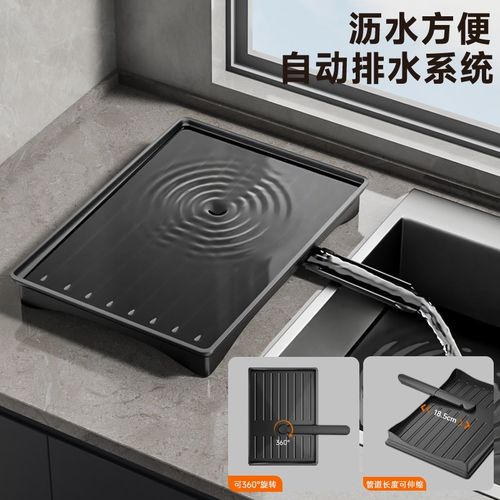 厨房碗碟架沥水架双层不锈钢多功能置物架放碗筷砧菜板收纳架家用