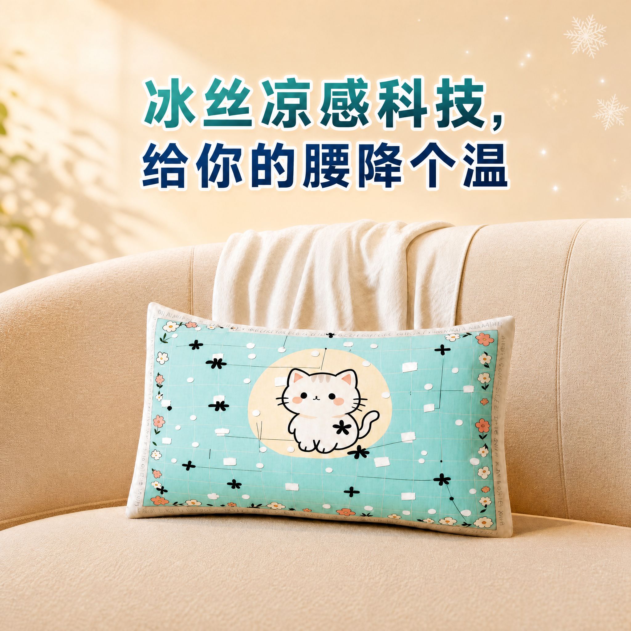 凉感冰丝抱枕夏天降温神器