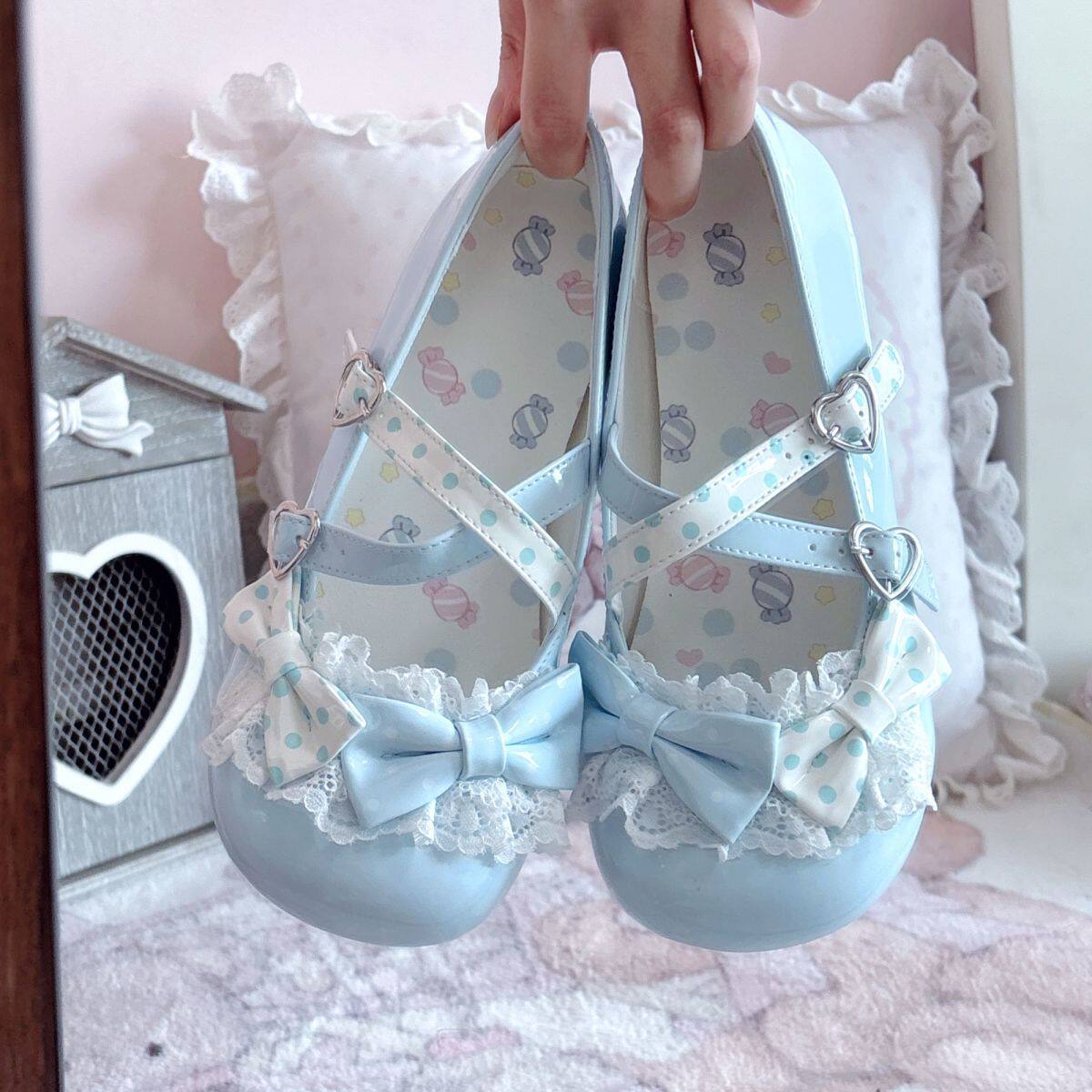 【波点喵喵】喵叔家原创低跟可爱百搭洛丽塔优雅甜美少女萝莉风