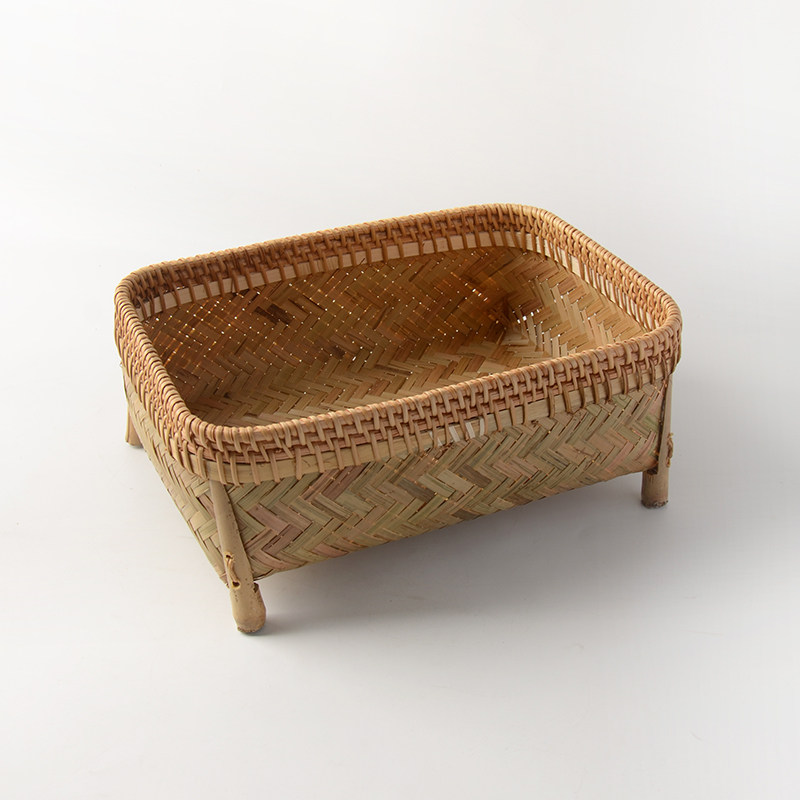oakliving日式手工竹编收纳篮藤编筐高级感衣服杂物整理收纳筐,收纳整理,收纳筐,淘宝优惠券,粉丝福利购,淘宝优惠卷