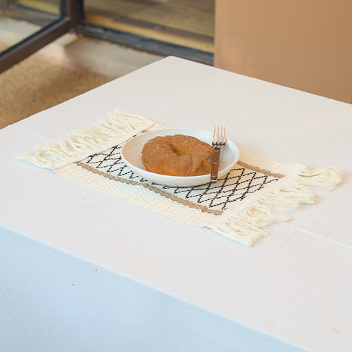 oakliving法式高级轻奢家用手工编织餐垫餐桌垫子茶几垫子餐垫