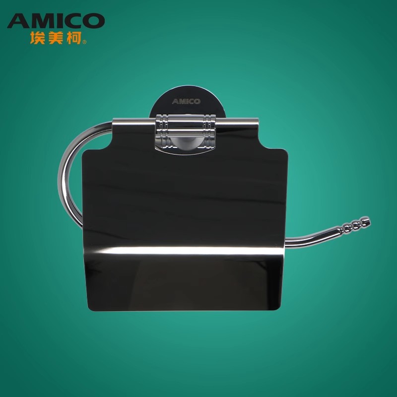 埃美柯纸巾架WN15不锈钢浴室五金挂件卷纸架手纸盒厕纸架打孔厕所