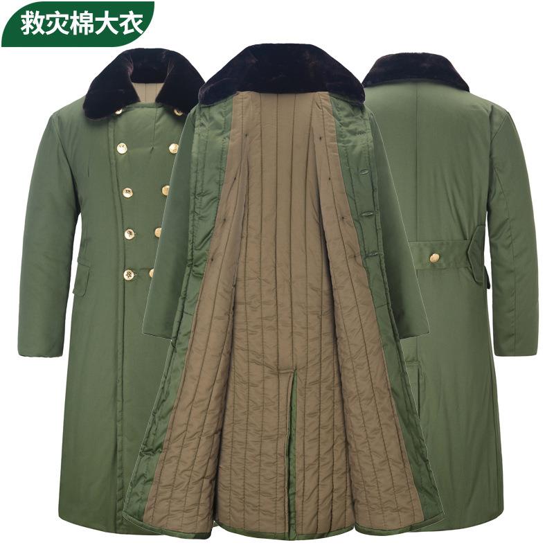 棉外套超长款工作服军大衣冬季加绒加厚男女士加长风衣徒步复古