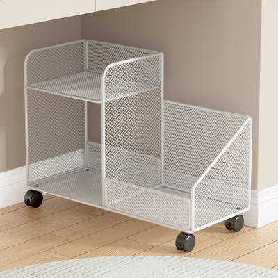 速发可车动桌下书包架学生书书包小推移家用带轮收纳架放桌置物架