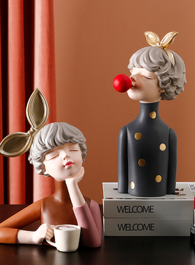 速发泡泡孩摆件客厅家端装饰品桌面玄关电视气柜轻奢高居大酒上档