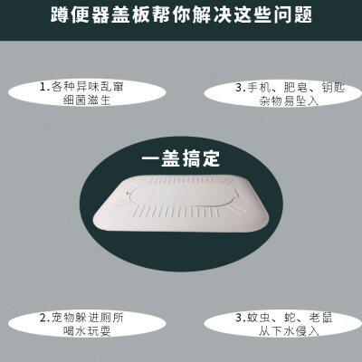 速发厕所盖板蹲坑盖通用防臭防堵塞器全封闭一键自动翻盖板家用