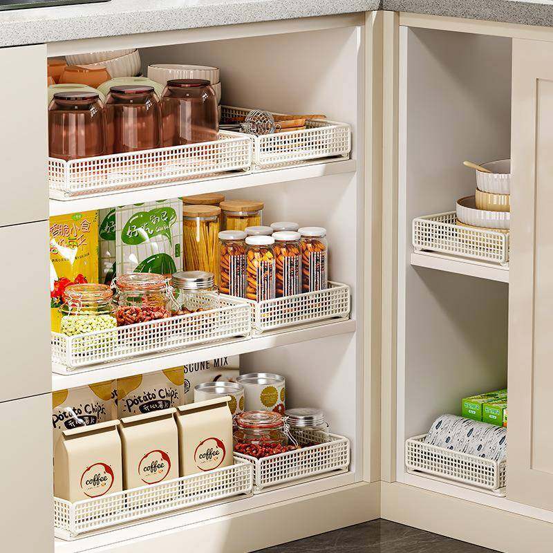 拉篮储物盒厨房抽拉式置物架下水槽橱柜内调料碗碟深柜收纳盒神器,厨房/烹饪用具,抹布架/厨房清洁收纳架,淘宝优惠券,粉丝福利购,淘宝优惠卷