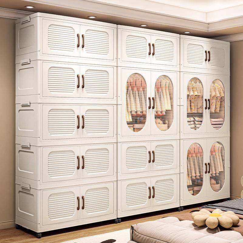 衣物收纳柜折叠大面宽简易衣柜免安装衣物鞋柜多层塑料挂衣收纳柜,收纳整理,衣物收纳柜/简易衣橱,淘宝优惠券,粉丝福利购,淘宝优惠卷