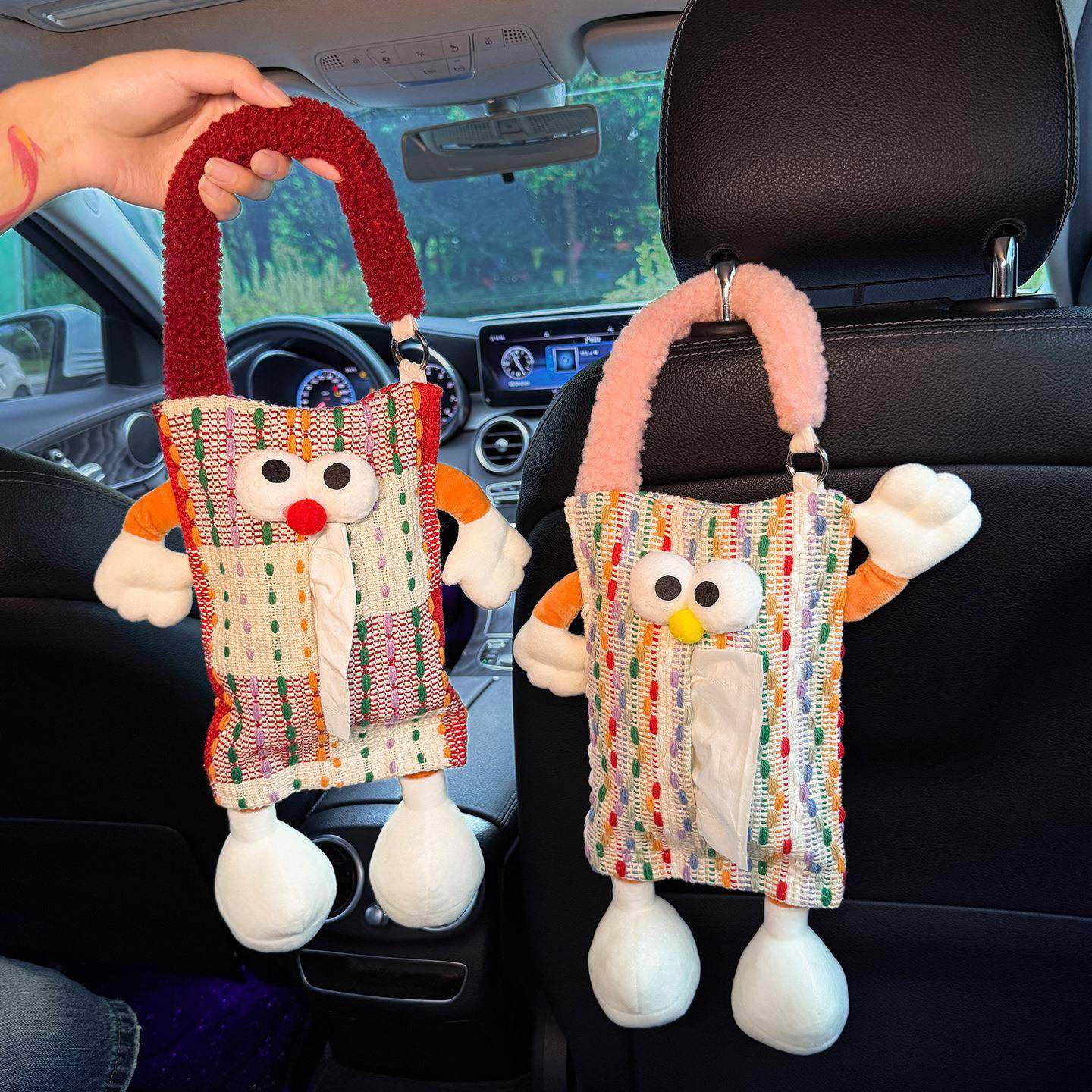 车载纸巾盒可爱玩偶手脚车内纸巾挂袋高级感实用汽车扶手箱抽纸盒,汽车用品/电子/清洗/改装,车用纸巾盒/套,淘宝优惠券,粉丝福利购,淘宝优惠卷