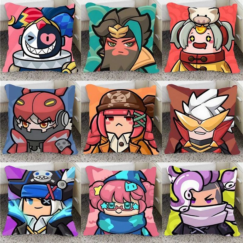 香肠派对抱枕卡通可爱萌妹马可波罗学生枕头动漫游戏周边靠垫定制