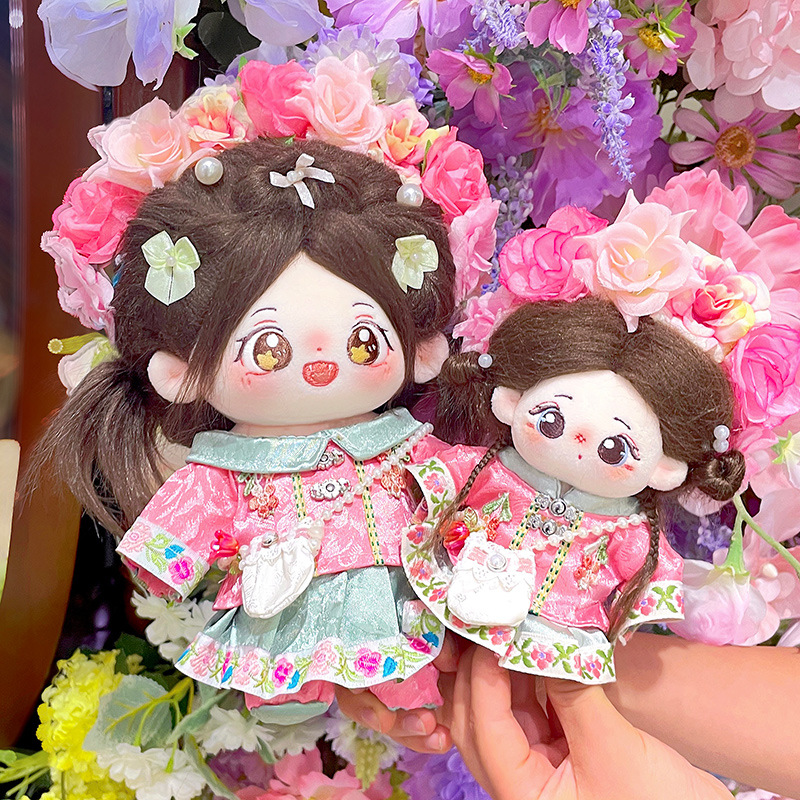 簪花20cm娃衣10厘米棉服