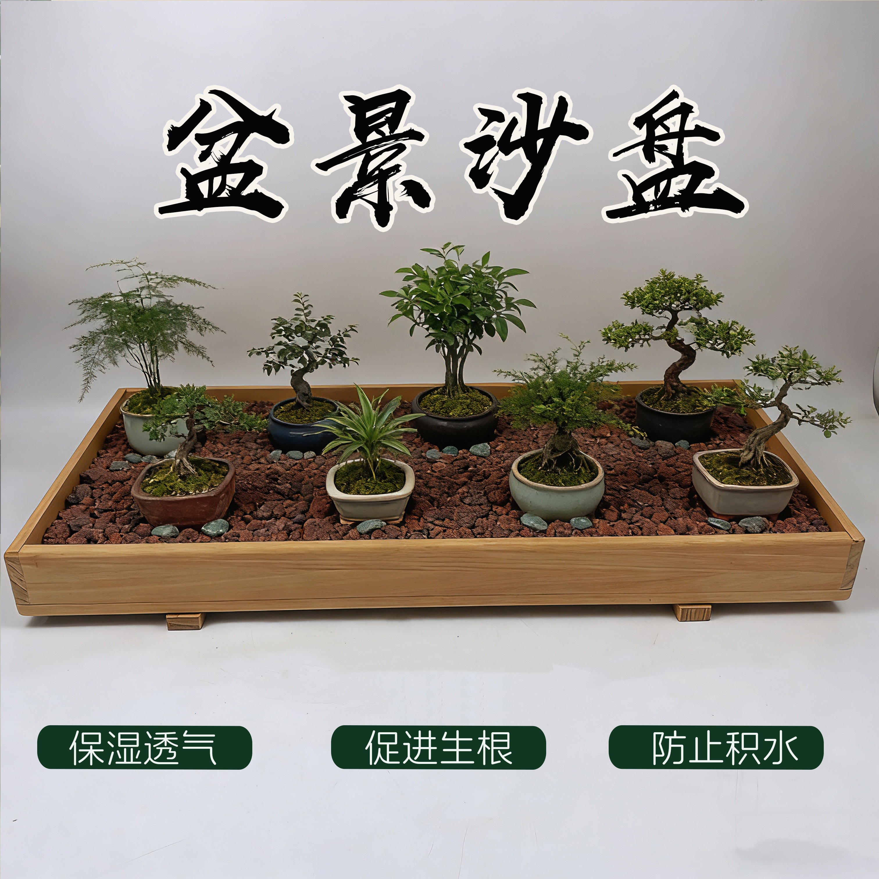 实木花盆托盘保湿透气防积水沙盘