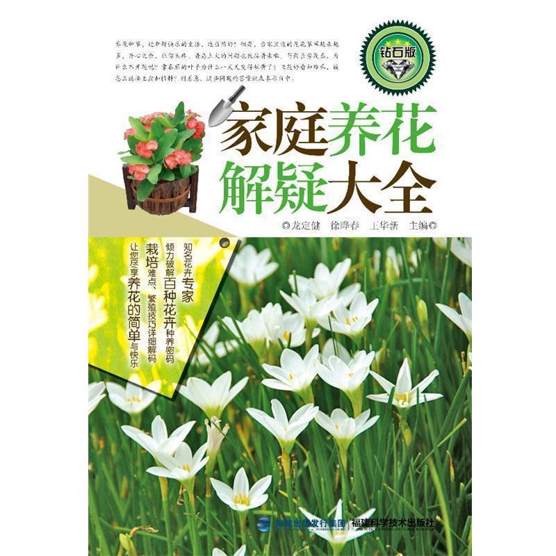 龙定健,徐晔春,王华新　主编家庭养花解疑大全-钻石版（正版旧书包邮）福建科技出版社9787533541446