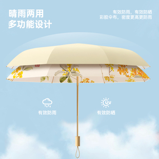 高颜值双层太阳伞防紫外线女晴雨两用雨伞抗风加固彩胶防晒遮阳伞
