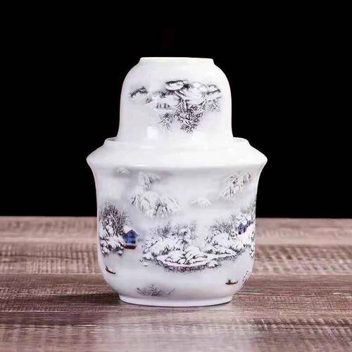 陶瓷温酒器酒杯烫酒壶家用加热酒壶热酒神器分酒器黄酒杯酒具组套