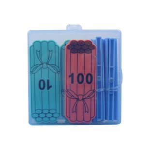 磁性小棒一年级数学计数棒教具数数棒计数片磁吸棒捆棒套装学具盒