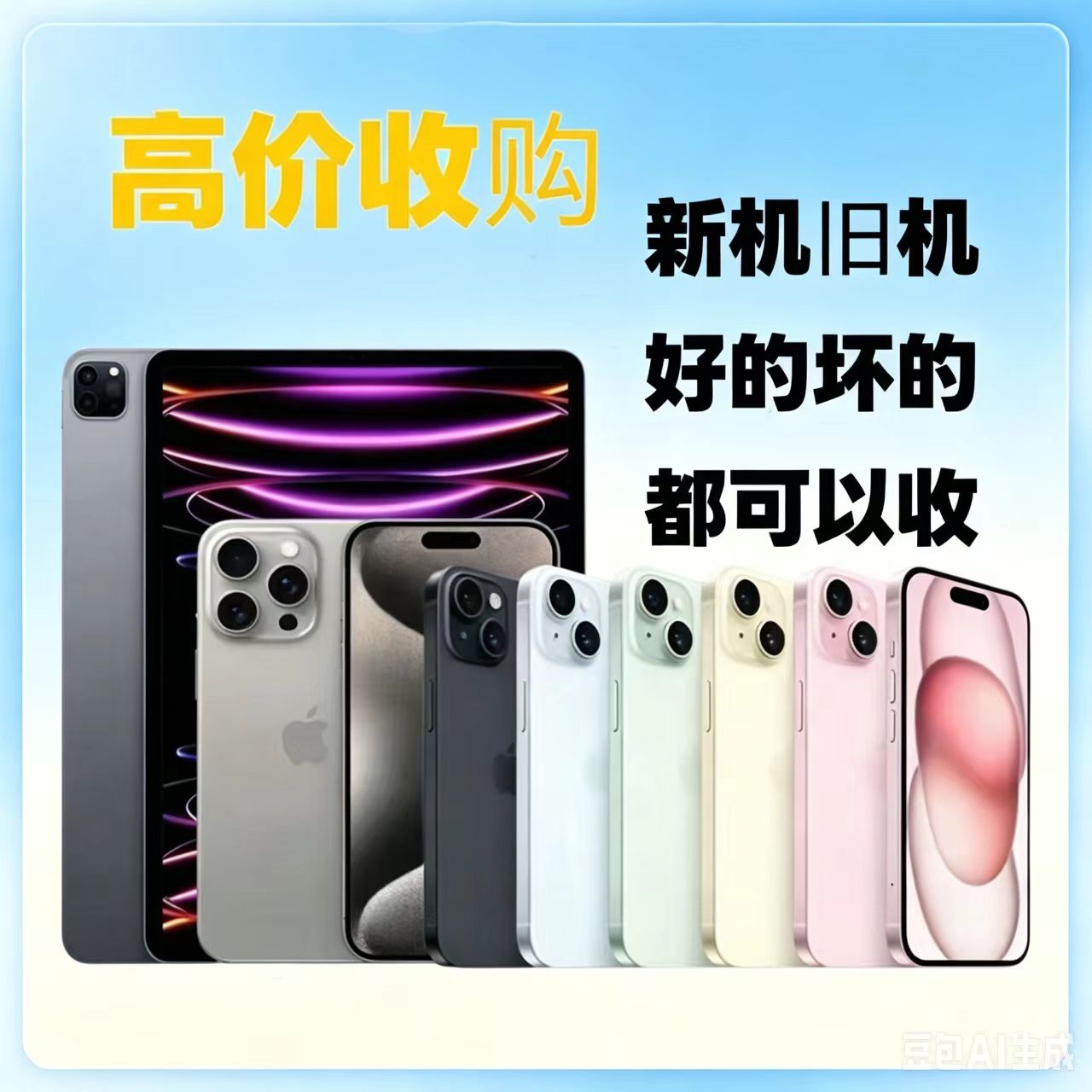 高价回 收二手iPhone华为苹果荣耀三星vivo一加oppo小米平板IPad图片