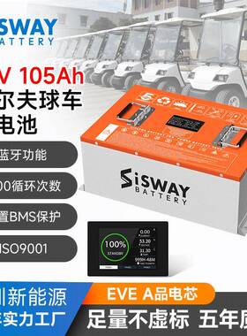 电动高尔夫球车锂电池73.6v105ah大单体铁锂电池组高尔夫球车电池