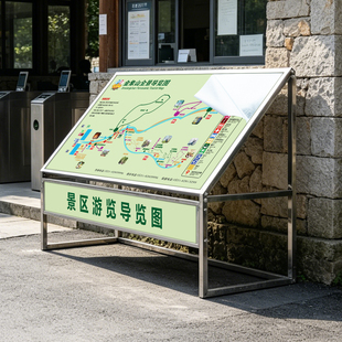 景区导览图展示架展示宣传公告栏落地公告栏落地展板活动展示架子