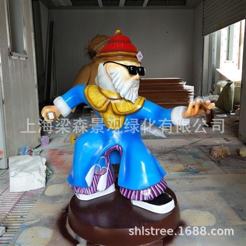 玻璃钢雕塑卡通人物公仔动漫美陈大型商场门店装饰树脂落地摆件