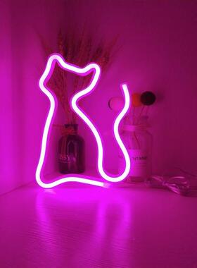 LED霓虹灯跨境新款我们之间外星人香蕉音符造型灯网红装饰灯