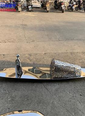 现代不锈钢小船雕塑园林景观售楼部水池户外流水镂空大型渔船定制