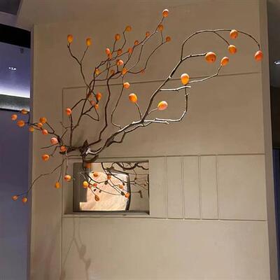 仿真柠檬树大型室内仿生树假林檬树景观工程造景果树人工造柠檬树