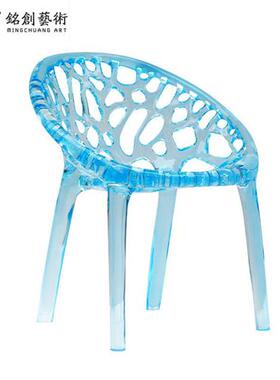 时尚ins凳子网红化妆椅拍照椅便携家用折叠椅亚克力餐椅透明椅子