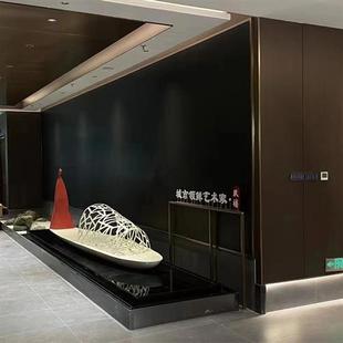 大型不锈钢流水船雕塑定制户外营销中心仿真镜面诗人金属小船景观