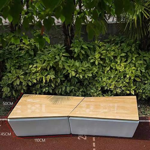 玻璃钢时尚简约商场落地花盆座椅组合户外装饰机场酒店圆形大花盆