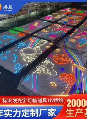 LED霓虹灯广告招牌商场步行街拍照造型灯网红背景墙工厂定制装饰