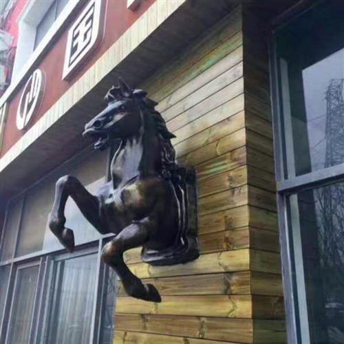 景观玻璃钢马雕塑大型彩绘树脂仿真动物雕塑公园商业美陈挂件