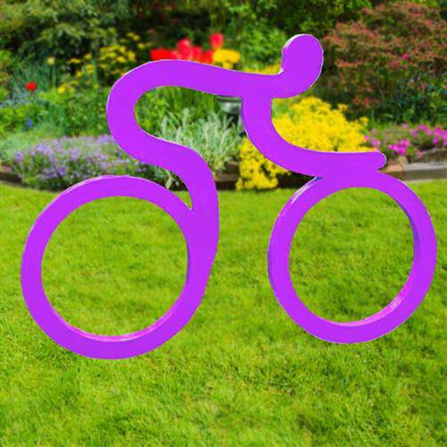 园林景观装饰玻璃钢摆件运动自行车骑行雕塑雕像户外公园广场景点