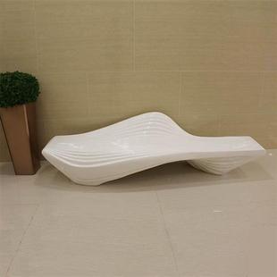 玻璃钢座椅创意靠背沙发商场休闲椅景观户外坐凳公共休息区椅子