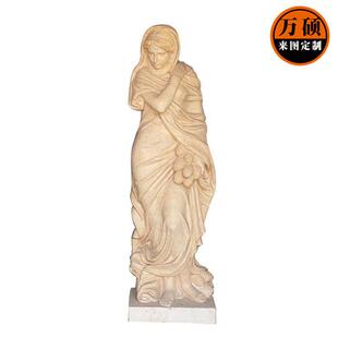女神雕塑汉白玉大理石欧式 石雕西方人物小天使维纳斯四季 园林摆件